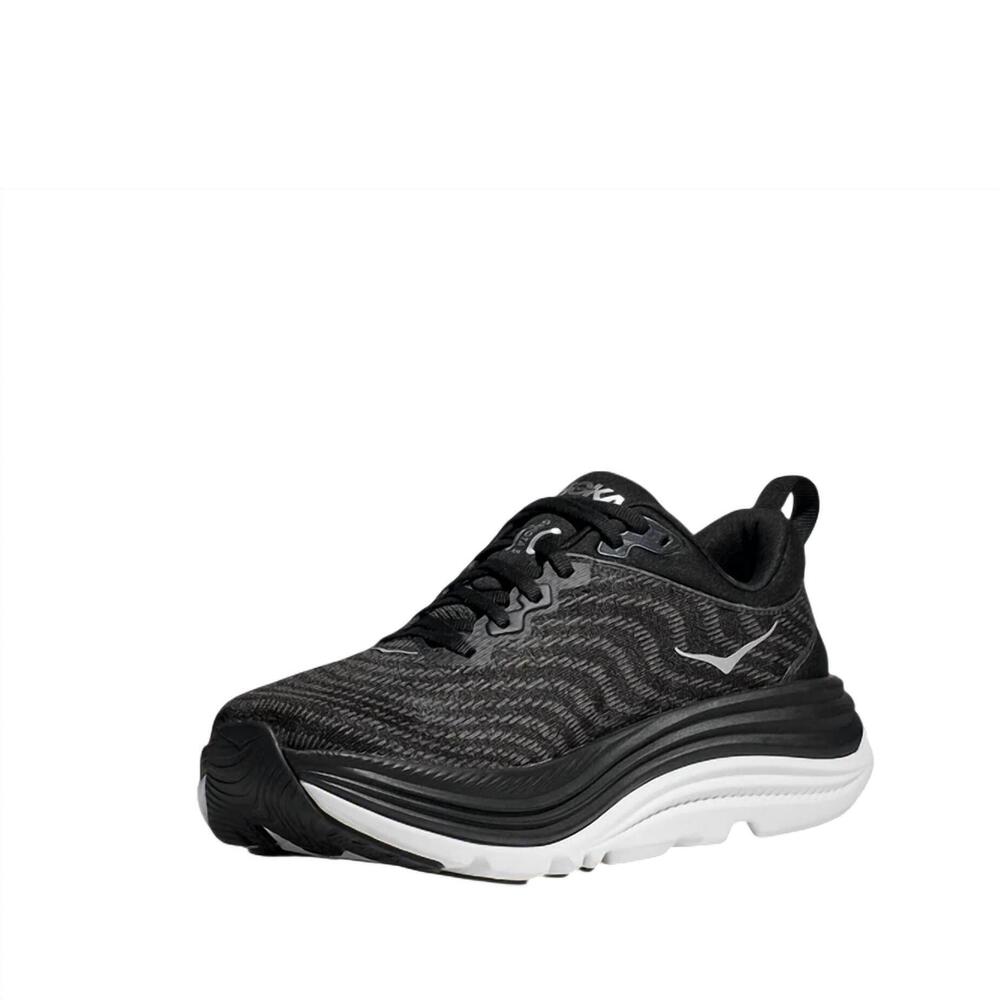 NEW HOKA women's gaviota 5 wide sneakers in black white - Picture 3 of 7